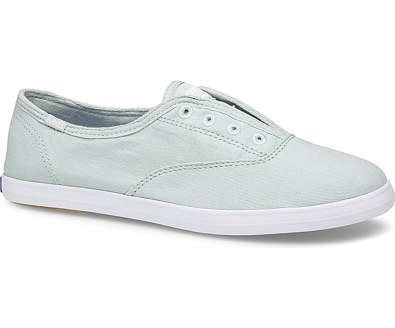 Keds Womens Green Slip On Shoes - Keds Chillax Washable 072UEQJKI